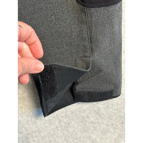 Dublin Sz 34x27 Equestrian Riding Pants Breeches Gray Stretch Horse Black Inners - Picture 9 of 9